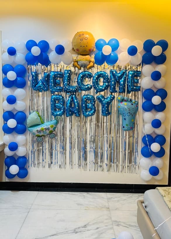 Welcome Baby Boy Home Balloon Decoration Package