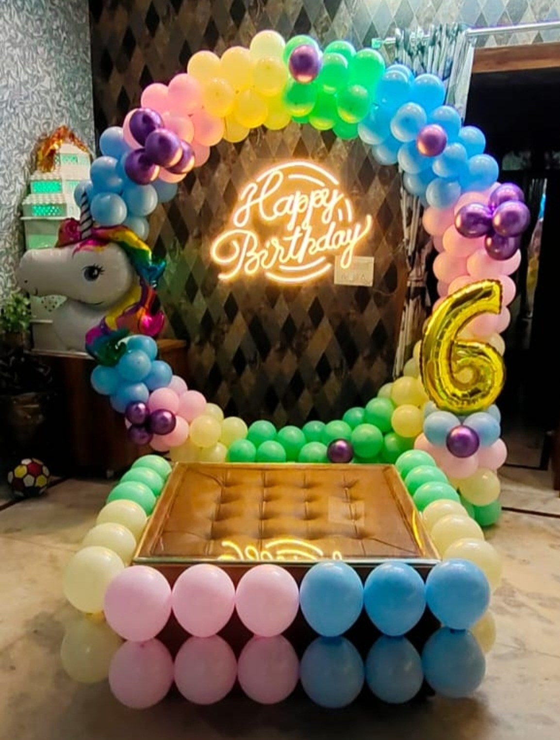 Rainbow Theme Birthday Decoration Package