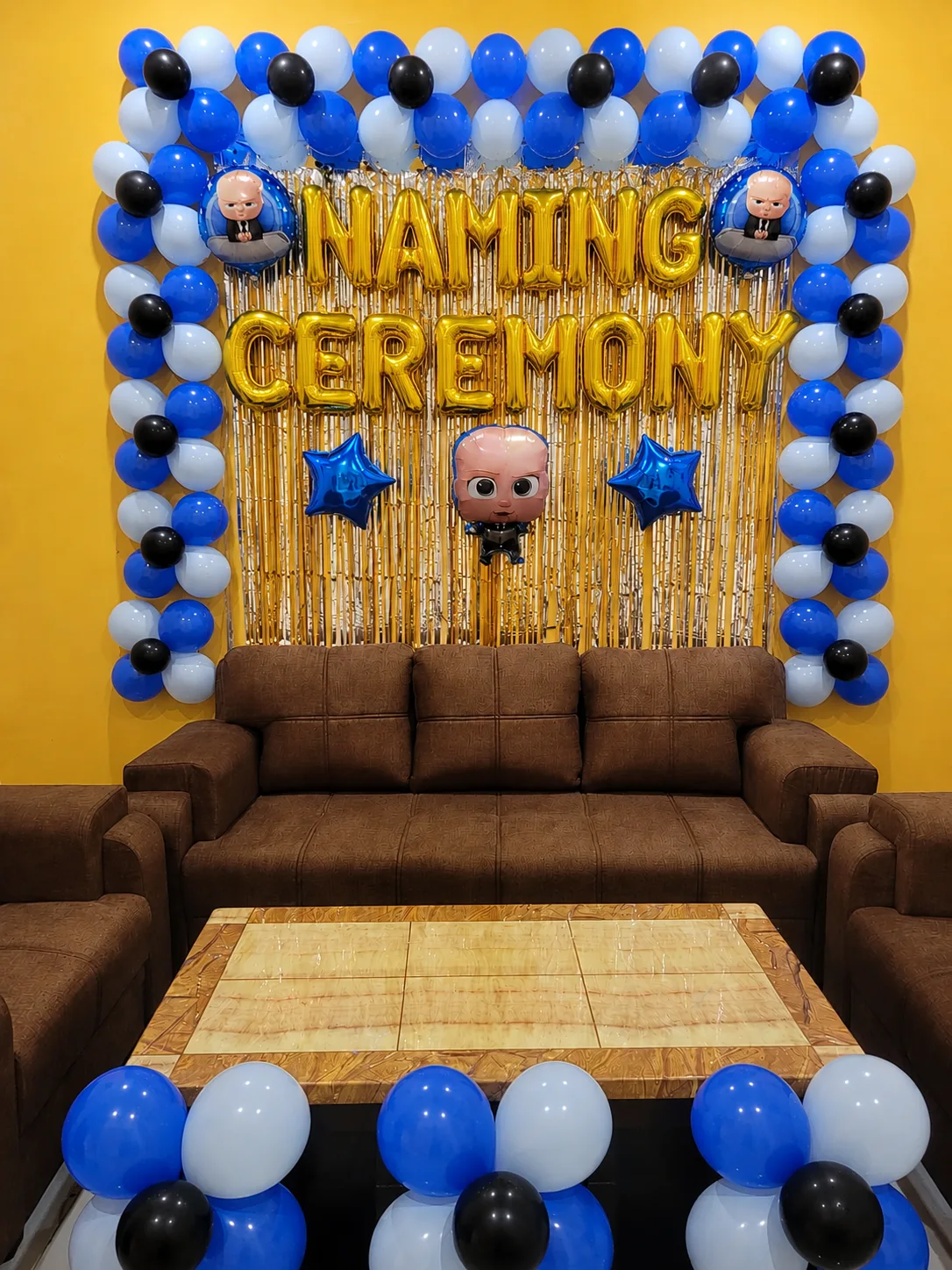 Blue & White Naming Ceremony Balloon Decoration Package